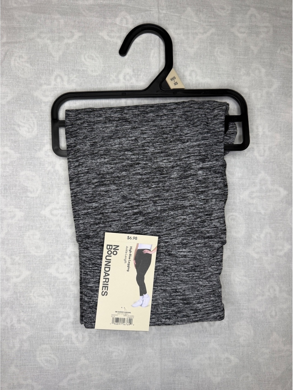 No Boundaries Sueded High-Rise Ankle Leggings Grey Space Dye Size XXS/XS